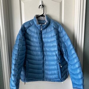 Lands End Light Blue Plus Size Packable Jacket, Longer Length 2X, synthetic down